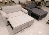 كنبه سرير رمادي