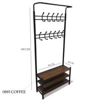 علاقة ملابس مع أرفف عدة موديلات