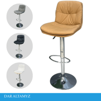 كرسي بار جلد مودرن عدة الوان