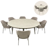 طقم طاولة طعام رخام 4و6 كراسي