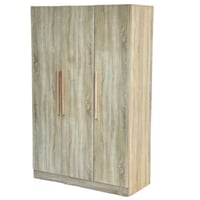 دولاب ملابس ثلاث أبواب لون خشبي