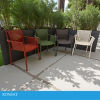 كرسي فايبر مودرن عدة الوان