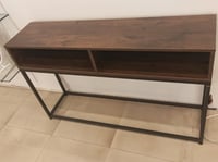 طاولة مدخل كونسول بني غامق