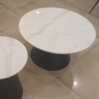 طاولة دائرية من حجر بورسلان 80 سم