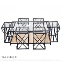 طقم طاولات زجاج عدة ألوان