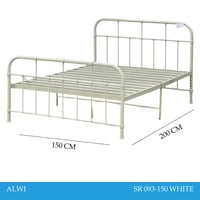 سرير عدة مقاسات لون أبيض