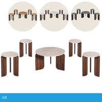 طقم طاولات خشب عدة ألوان