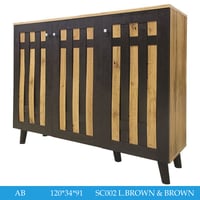 دولاب جزامة عدة مقاسات لون خشبي وأسود