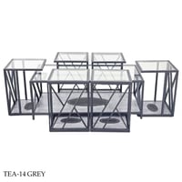 طقم طاولة زجاج عدة ألوان