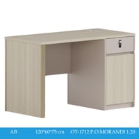 طاولة مكتب لون خشبي مقاس 120و140 سم