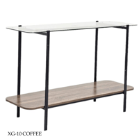 كونسول خشب وزجاج 120 سم عدة ألوان