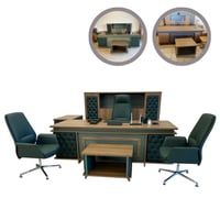 طقم مكاتب مدراء فخم جلد 240سم