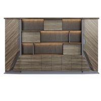 طقم مكتب 280سم مع دولاب وطاوله شاي