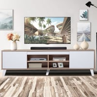 طاول تلفاز 160سم خشبي وابيض