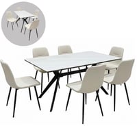 طقم طاولة طعام بورسلان 4و6 كراسي