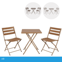طقم طاولة وكرسيين خارجي عدة الوان