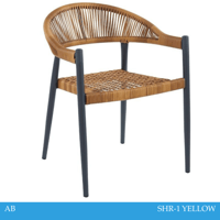 طقم 2 كراسي بحبل لون أصفر