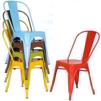 طقم 4 كراسي معدن عدة ألوان