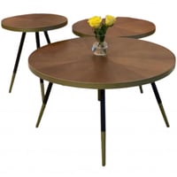 طقم 3 طاولة أرجل ذهبية