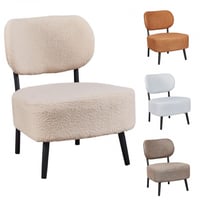 طقم 2 كراسي قماش وفرو عدة ألوان