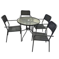 طقم طاولة و4 كراسي رمادي