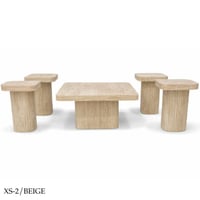 طقم طاولات وسط خشب عدة ألوان