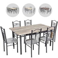 طقم طاولات طعام 4و6 كراسي عدة ألوان