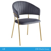 كرسي مخمل ستيل ذهبي عدة ألوان