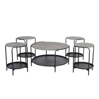 طقم طاولات وسط مودرن لون رمادي