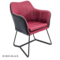 كرسي قماش مع جلد عدة ألوان