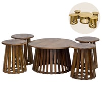 طقم طاولة خشب هندي عدة ألوان