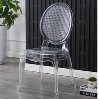 طقم 4 كراسي مناسبات شفاف