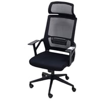 طقم 4 كراسي مكتب أسود شبكي