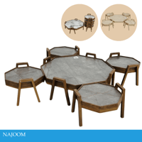 طقم طاولات تركي ارضي عدة الوان