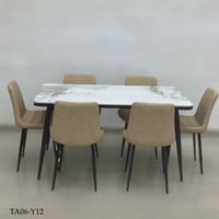 طقم طاولة بورسلان 4و6 كراسي عدة ألوان