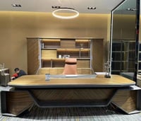 طقم مكتب مدراء 280سم مع دواليب وطاوله