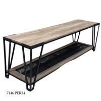 طاولة بلازما خشبي راتان 160و180 سم