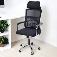 كرسي مكتب أسود استيل