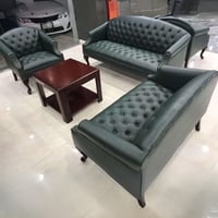 كنب جلد مودرن عدة مقاسات