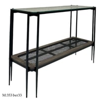 مدخل زجاج وراتان عدة ألوان