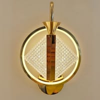 إضاءة جدارية ذهبية بزجاج