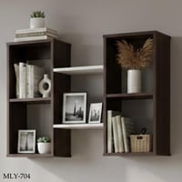 رف تخزين جداري خشب عدة ألوان