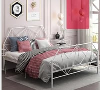 سرير حديد ابيض 140×200