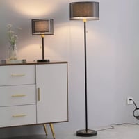 اضاءة طويلة لون أسود ورمادي