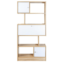 رف تخزين مع أدراج عدة ألوان