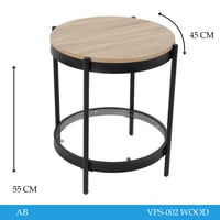 طاولة خدمة خشب وزجاج عدة ألوان