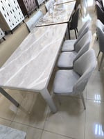 طقم طاولة طعام رخام 6و4 كراسي عدة الوان