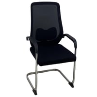 طقم 2كرسي مكتب ثابت لون اسود