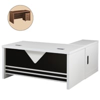 طقم مكتب وسكرتارية 120و140و160 سم عدة ألوان