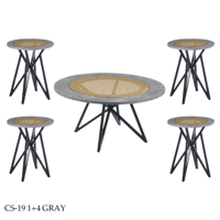 طقم طاولات وسط راتان عدة الوان